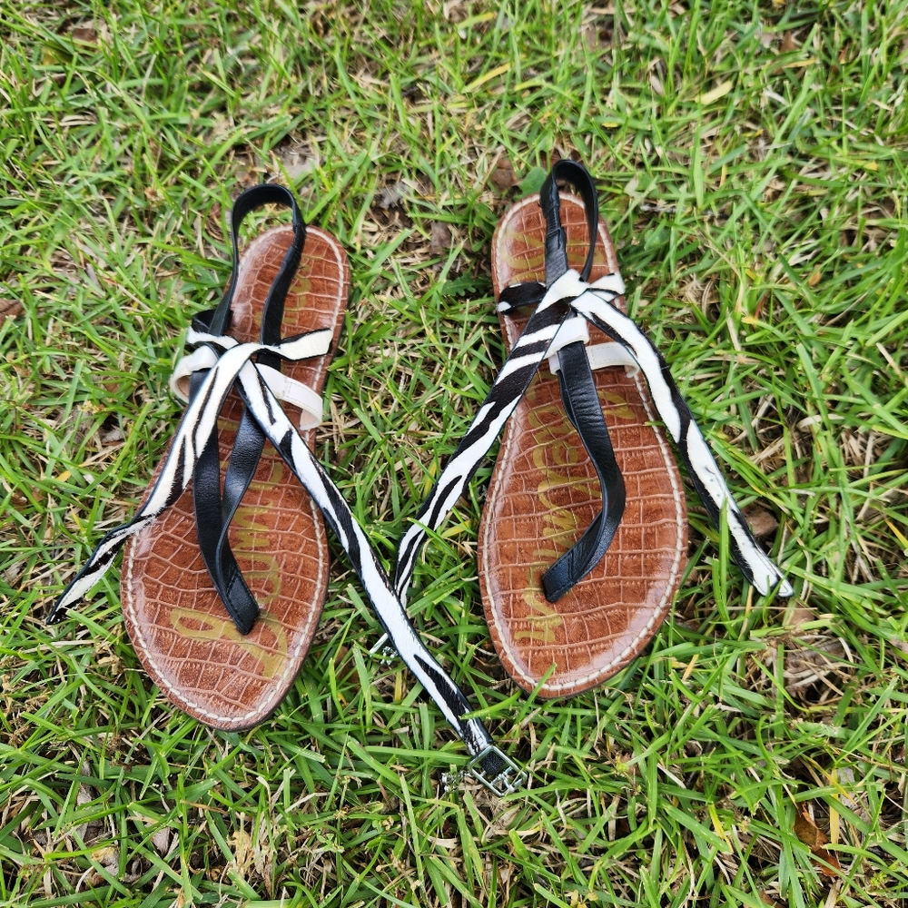 Stylish Black and White Sandals